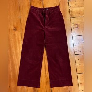 Apiece Apart Burgundy Corduroy Pants